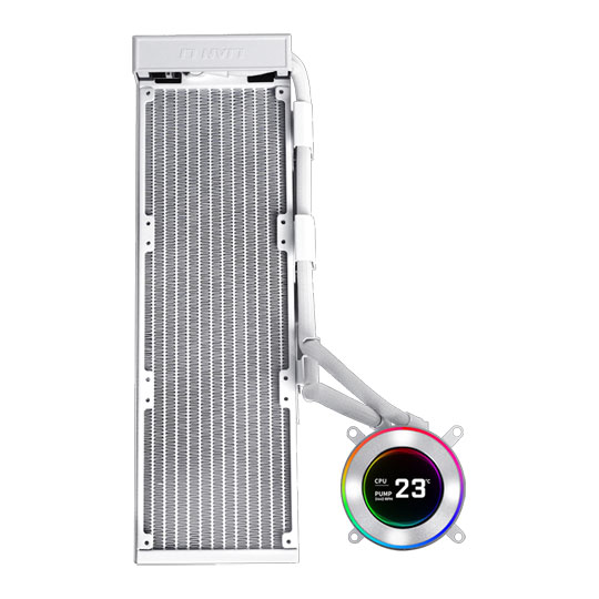 Lian Li Hydroshift II LCD-C 360N White All-in-One Fanless CPU Cooler with LCD
