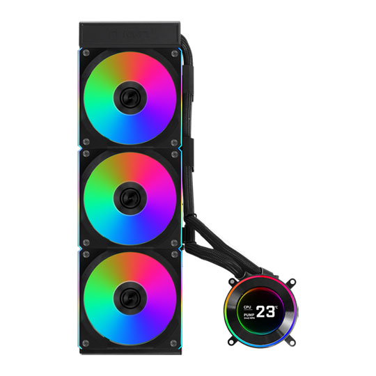 Lian Li Hydroshift II LCD-C 360CL Black All-in-One CPU Cooler with LCD and UNI FAN CL