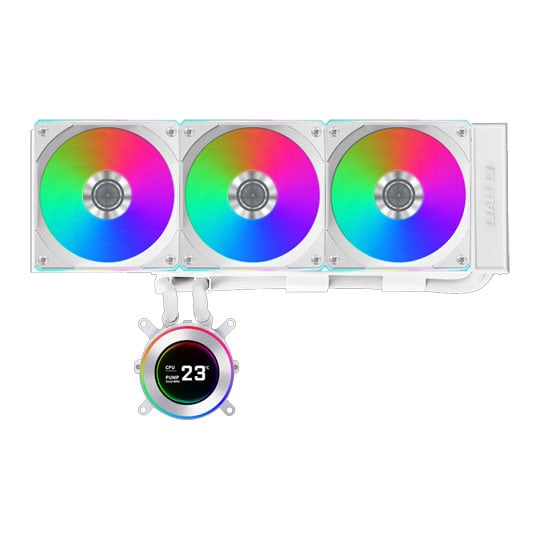 Lian Li Hydroshift II LCD-C 360CL White All-in-One CPU Cooler with LCD and UNI FAN CL