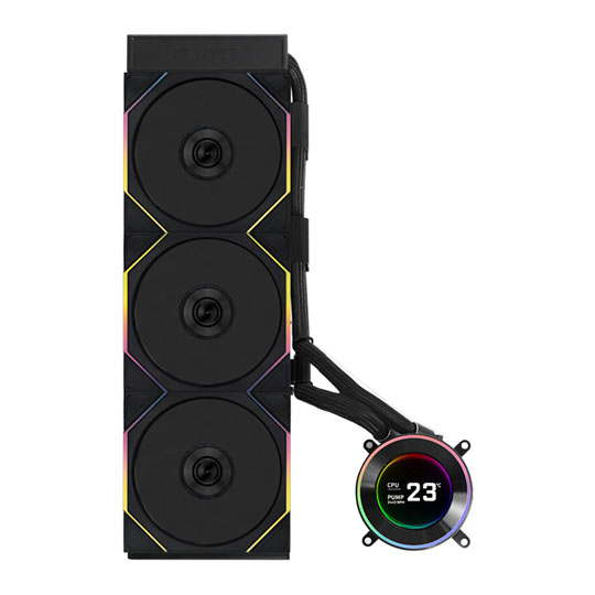 Lian Li Hydroshift II LCD-C 360TL Black All-in-One CPU Cooler with LCD and UNI FAN TL