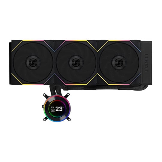 Lian Li Hydroshift II LCD-C 360TL Black All-in-One CPU Cooler with LCD and UNI FAN TL