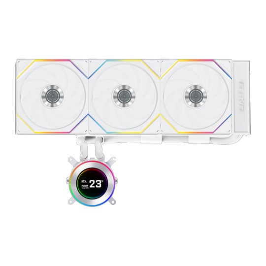 Lian Li Hydroshift II LCD-C 360TL White All-in-One CPU Cooler with LCD and UNI FAN TL