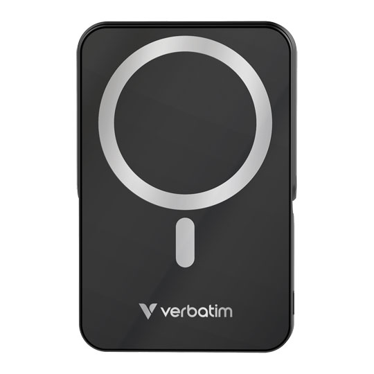 Verbatim Charge 'n' Go Wireless / USB-C 10000mAh Power Bank with Stand, Black