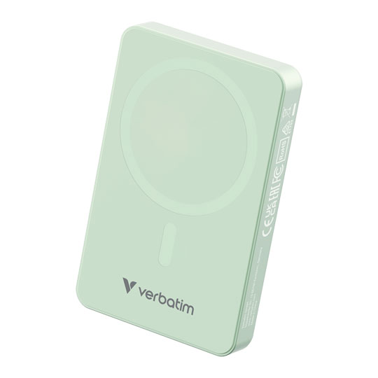 Verbatim Charge 'n' Go Wireless / USB-C 10000mAh Power Bank, Green