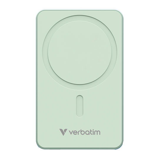 Verbatim Charge 'n' Go Wireless / USB-C 5000mAh Power Bank, Green