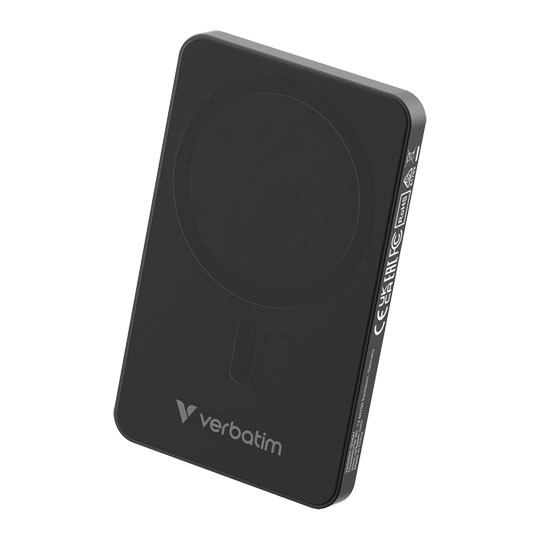 Verbatim Charge 'n' Go Wireless / USB-C 5000mAh Power Bank, Black