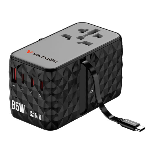 Verbatim Charge n Travel USB-C / USB-A GaN III Universal Travel Adapter : image 3
