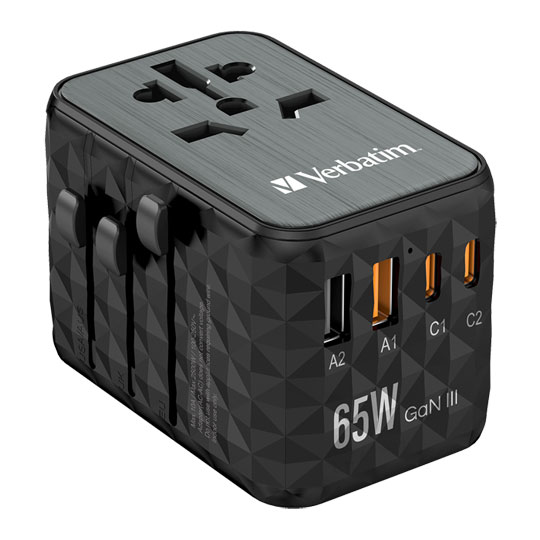 Verbatim UTA-05 USB-C / USB-A GaN III Universal Travel Adapter