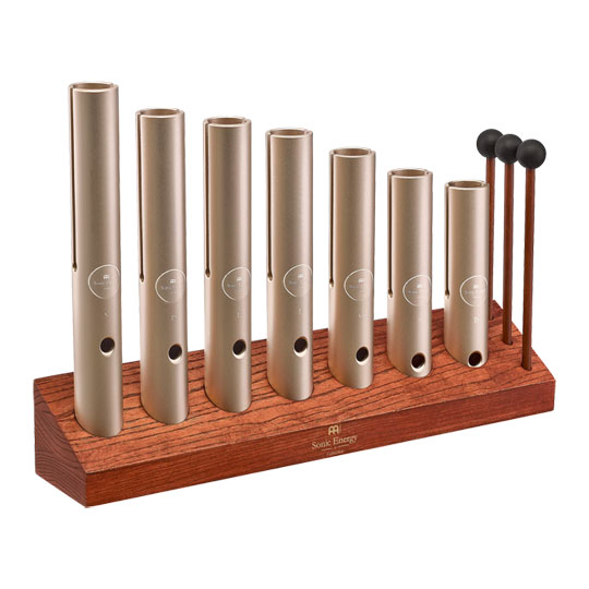 Meinl Sonic Energy 7-Piece Wah-Wah Tube Chakra Set, 432 Hz, Champagne Gold