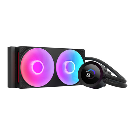 NZXT 240mm Kraken Plus ARGB Intel/AMD CPU Liquid Cooler with 1.54" LCD Black