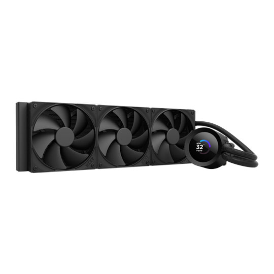 NZXT 360mm Kraken Plus Intel/AMD CPU Liquid Cooler with 1.54" LCD Black