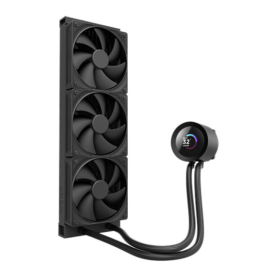 NZXT 360mm Kraken Plus Intel/AMD CPU Liquid Cooler with 1.54" LCD Black : image 4