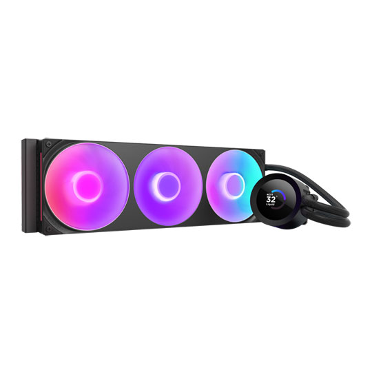 NZXT 360mm Kraken Plus Intel/AMD CPU Liquid Cooler with 1.54" LCD Black