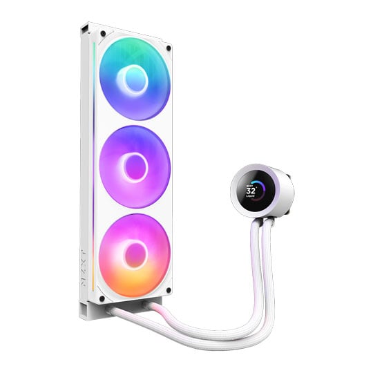 NZXT 360mm Kraken Plus Intel/AMD CPU Liquid Cooler with 1.54" LCD White : image 4