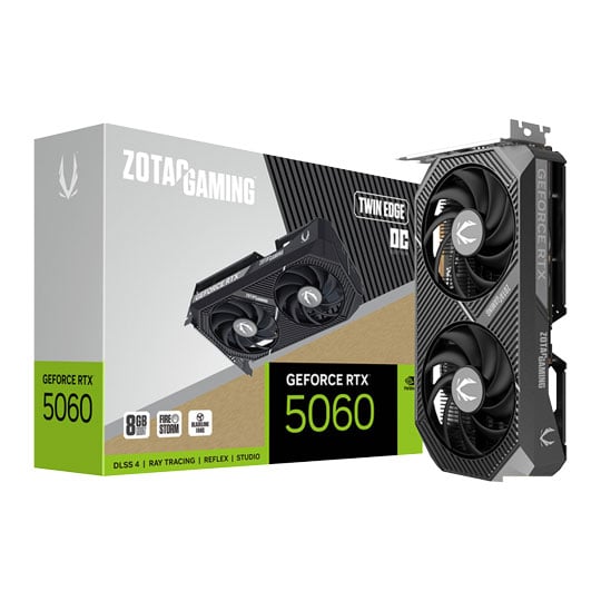 ZOTAC NVIDIA GeForce RTX 5060 TWIN EDGE OC 8GB Blackwell Graphics Card