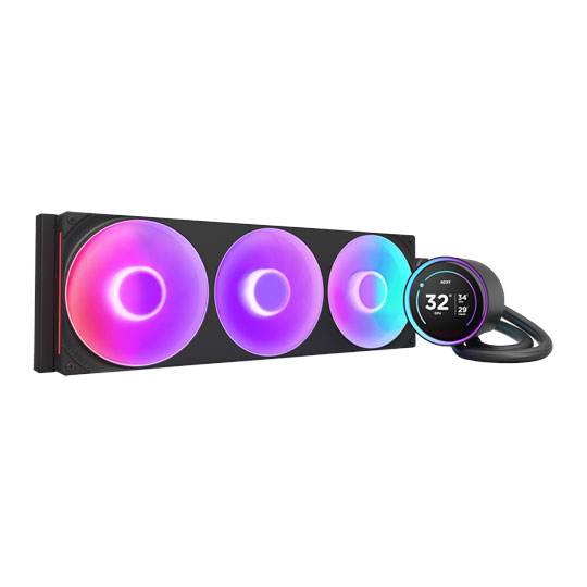 NZXT 420mm Kraken Elite V2 Black ARGB Intel / AMD CPU Liquid Cooler with 2.72" IPS