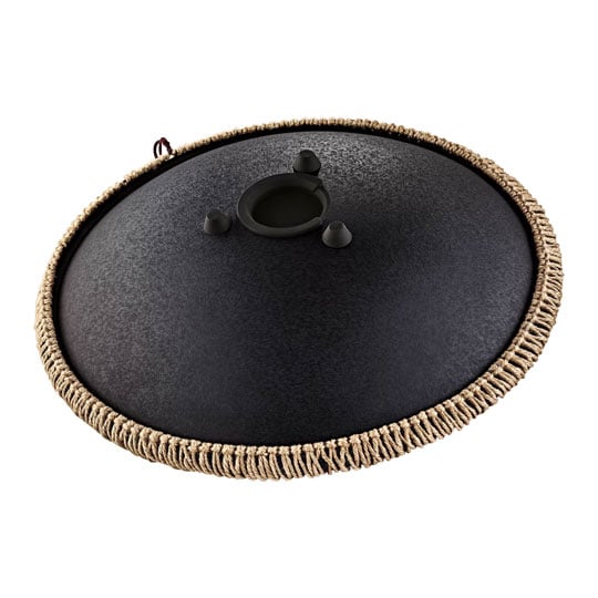 Meinl Sonic Energy Octave Steel Tongue Drum, Black, Engraved Floral Design, D Kurd