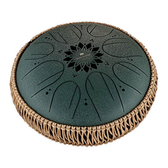 Meinl Sonic Energy 10" Medium Octave Steel Tongue Drum, F# Minor, 8 Notes, 432 Hz, Dark Green
