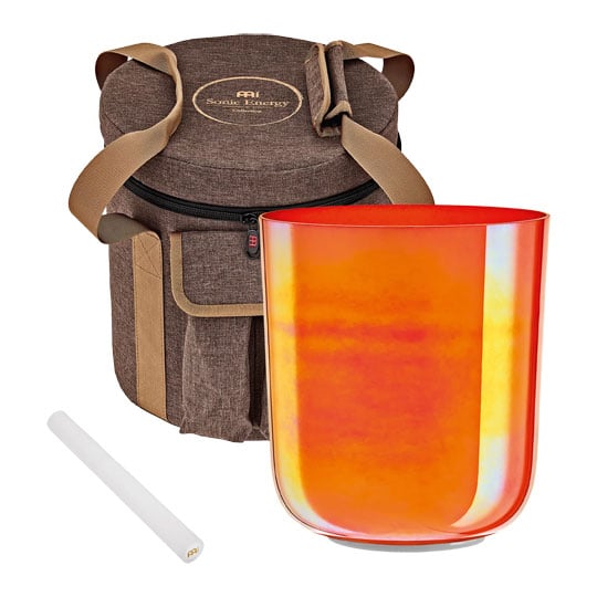 Meinl Sonic Energy 6.7" Essence Crystal Singing Bowl C4, Orange, 440 Hz, Root Chakra