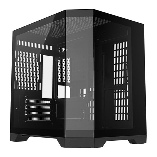 CiT DS240 Black Micro-ATX Tempered Glass PC Gaming Case
