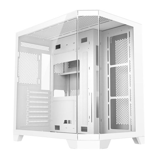 CiT DS360 White Mid Tower Tempered Glass PC Gaming Case
