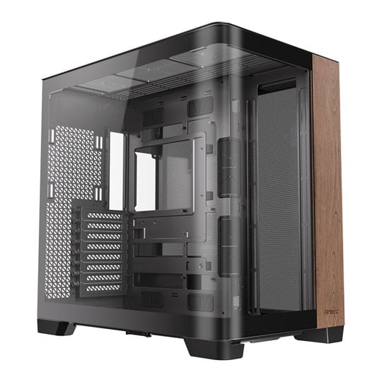 Antec C8 Curve Wood Full Tower Tempered Glass PC Gaming Case Black