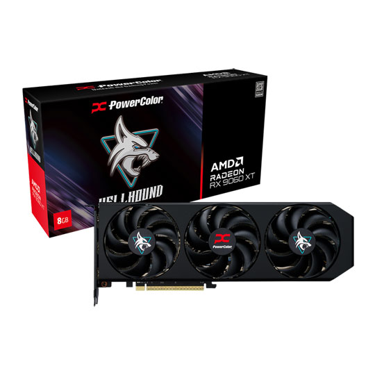PowerColor AMD Radeon RX 9060 XT HELLHOUND 8GB GDDR6 Graphics Card