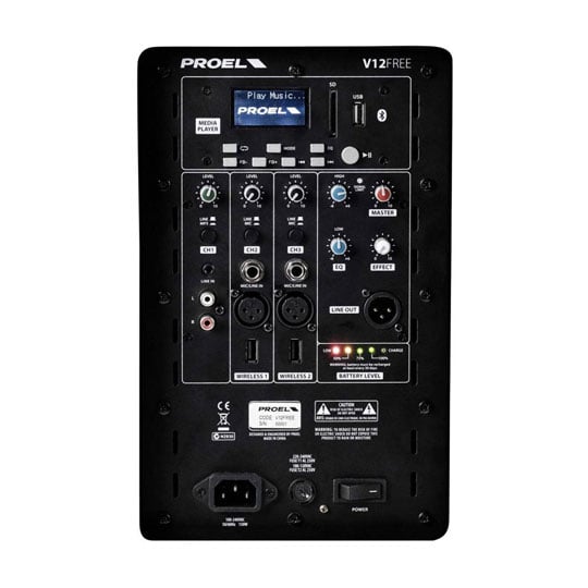 Proel V12Free Portable Sound System+ Proel U24B Wireless Bodypack Microphone System : image 3