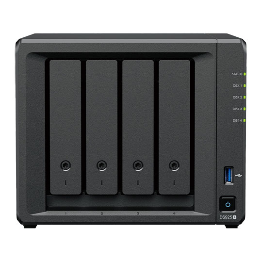Synology DiskStation DS925+ 4 Bay Desktop NAS Enclosure with NVMe M.2 Support