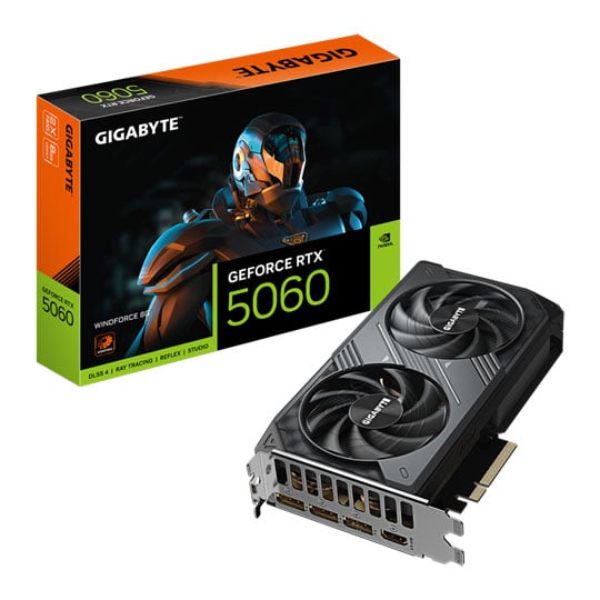 Gigabyte NVIDIA GeForce RTX 5060 WINDFORCE 8GB Blackwell Graphics Card