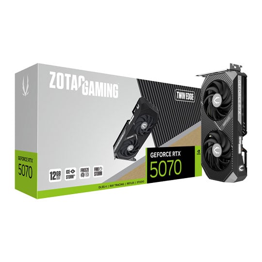 ZOTAC NVIDIA GeForce RTX 5070 Twin Edge 12GB Blackwell Graphics Card