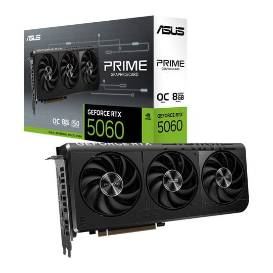 ASUS PRIME NVIDIA GeForce RTX 5060 OC Edition 8GB Blackwell Graphics Card