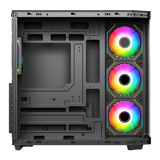 VIDA Edge Black Tempered Glass ATX PC Gaming Case