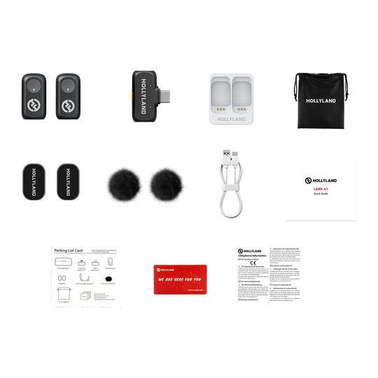 Hollyland LARK A1 Mini Duo With USB-C Reciever (Space Grey)