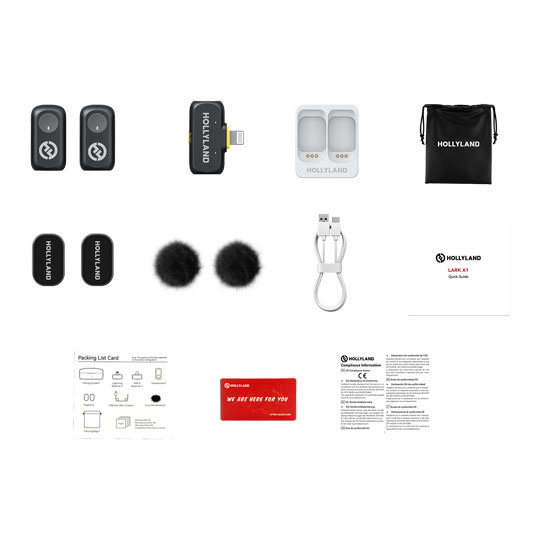 Hollyland LARK A1 Mini Duo With Lighting Reciever (Space Grey)
