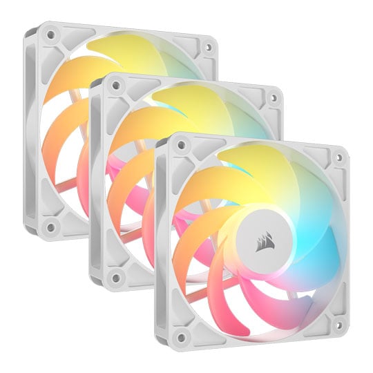 Corsair RS120-R ARGB 120mm PWM Reverse Fan Triple Pack - White
