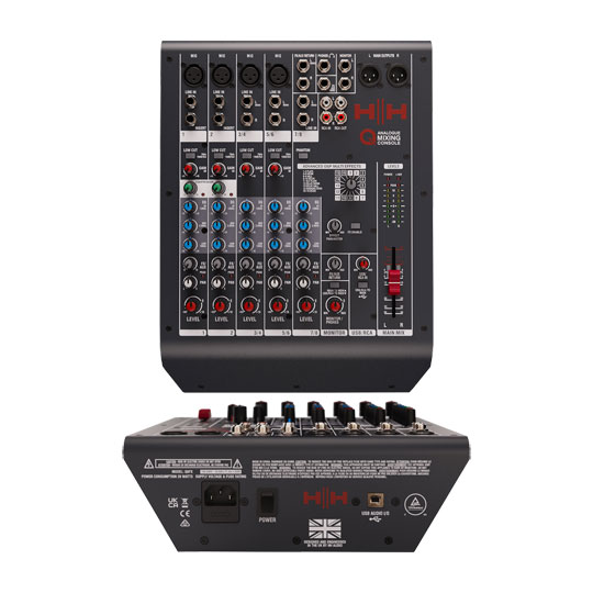 HH 12" Loudspeakers, Q8FX Mixing Desk, Stands and Leads : image 4