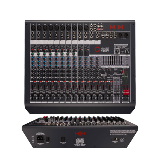HH 12" Loudspeakers, Q16FX Mixing Desk, Stands and Leads : image 4