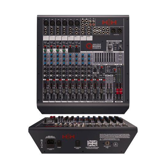 HH 15" Loudspeakers, Q12FX Mixing Desk, Stands and Leads : image 4