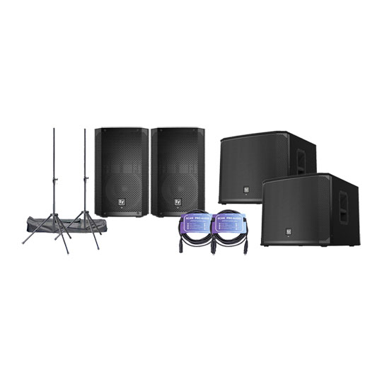 Electrovoice - ELX200-12P (Pair) + EKX-15SP (Pair) + Stands and Leads