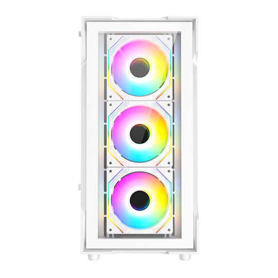 CiT Bolt Tempered Glass White MicroATX Gaming Case : image 3
