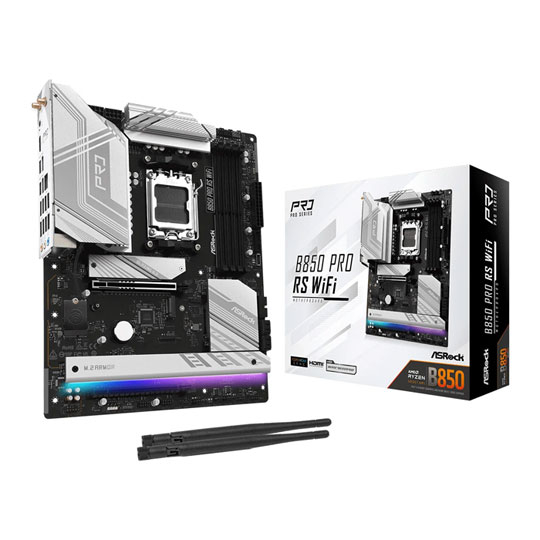 Open Box ASRock AMD B850 Pro RS WiFi AM5 DDR5 PCIe 5.0 ATX Motherboard : image 1