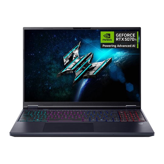 Open Box Acer Predator Helios Neo 16 AI 16" WQXGA IPS 240Hz Core Ultra 9 RTX 5070 Ti Gaming Laptop