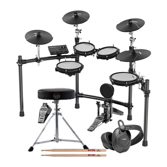 NUX DM-310 Electronic Drum Kit, Headphones, Sticks and Stool