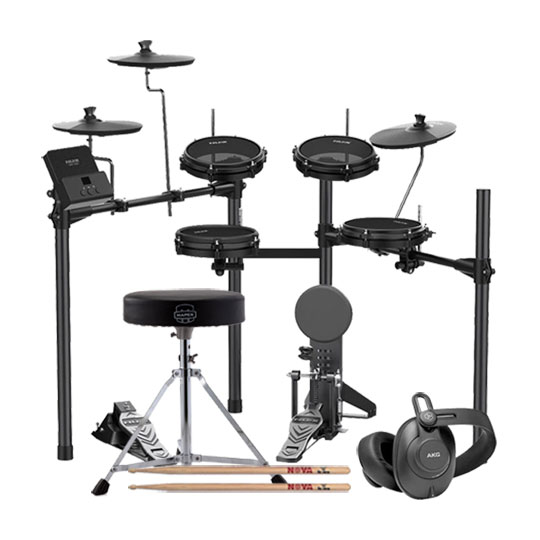 NUX DM-110 Electronic Drum Kit, Headphones, Sticks and Stool