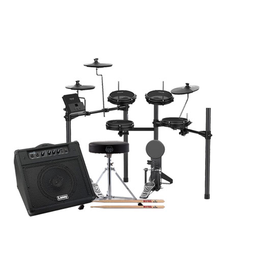 NUX DM-110 Electronic Drum Kit, Drum Amplifier, Sticks and Stool