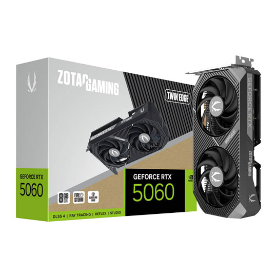 ZOTAC NVIDIA GeForce RTX 5060 TWIN EDGE 8GB Blackwell Graphics Card