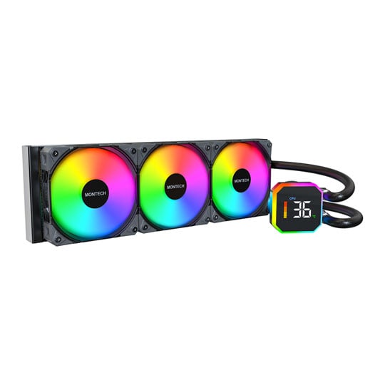 Montech HyperFlow Digital 360 All In One 360mm Black Intel / AMD CPU Water Cooler