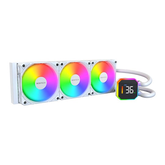Montech HyperFlow Digital 360 All In One 360mm White Intel / AMD CPU Water Cooler