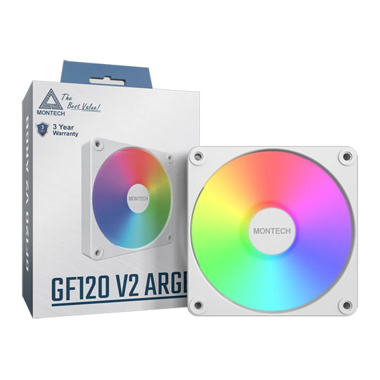 Montech GF120 V2 ARGB PWM 120mm Fan White